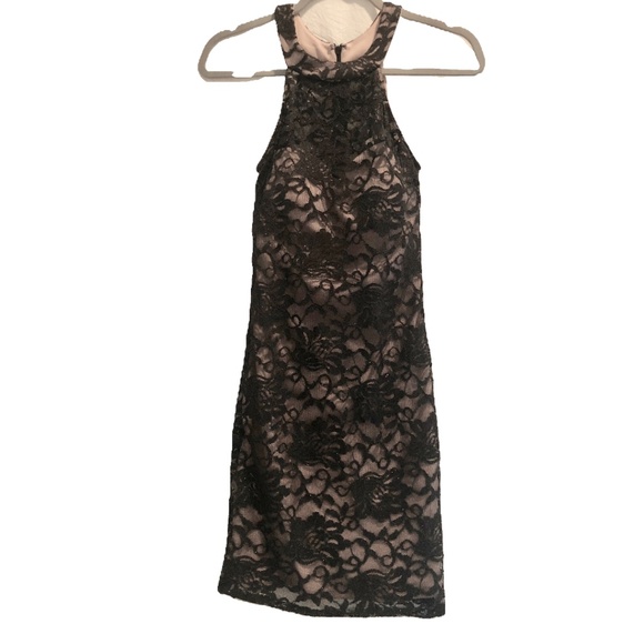 Black Lace Mini Dress - Picture 1 of 3